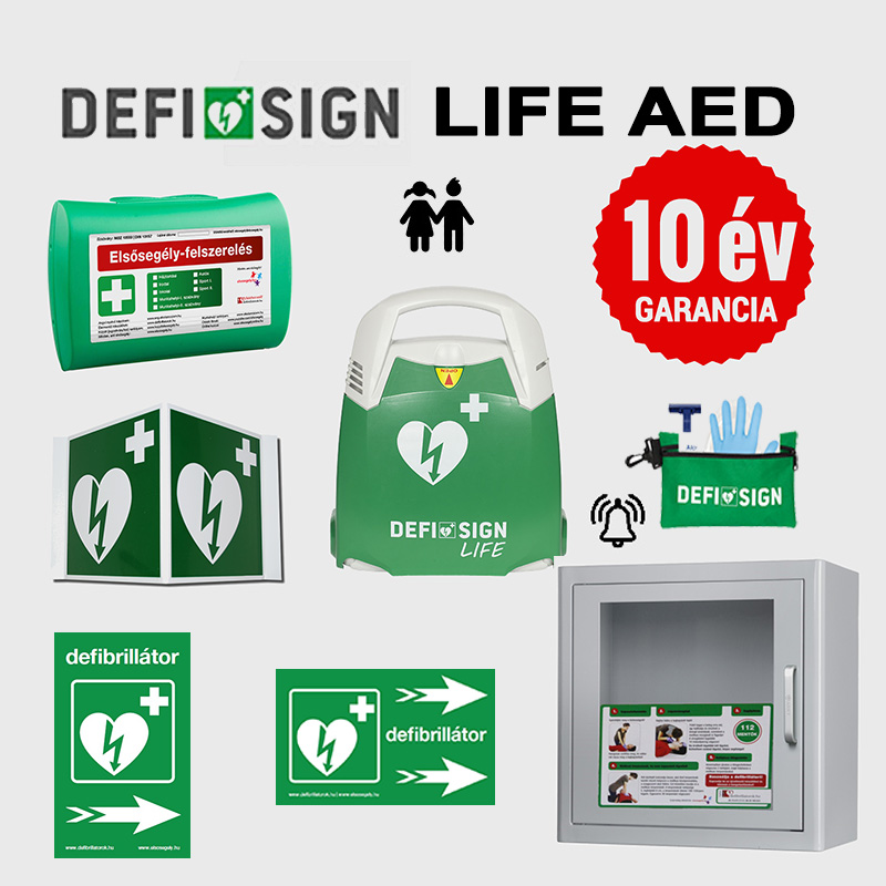 Iskolai csomag: DefiSign LIFE félautomata defibrillátor csomag