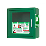 Arky zöld beltéri riasztós defibrillátor szekrény
